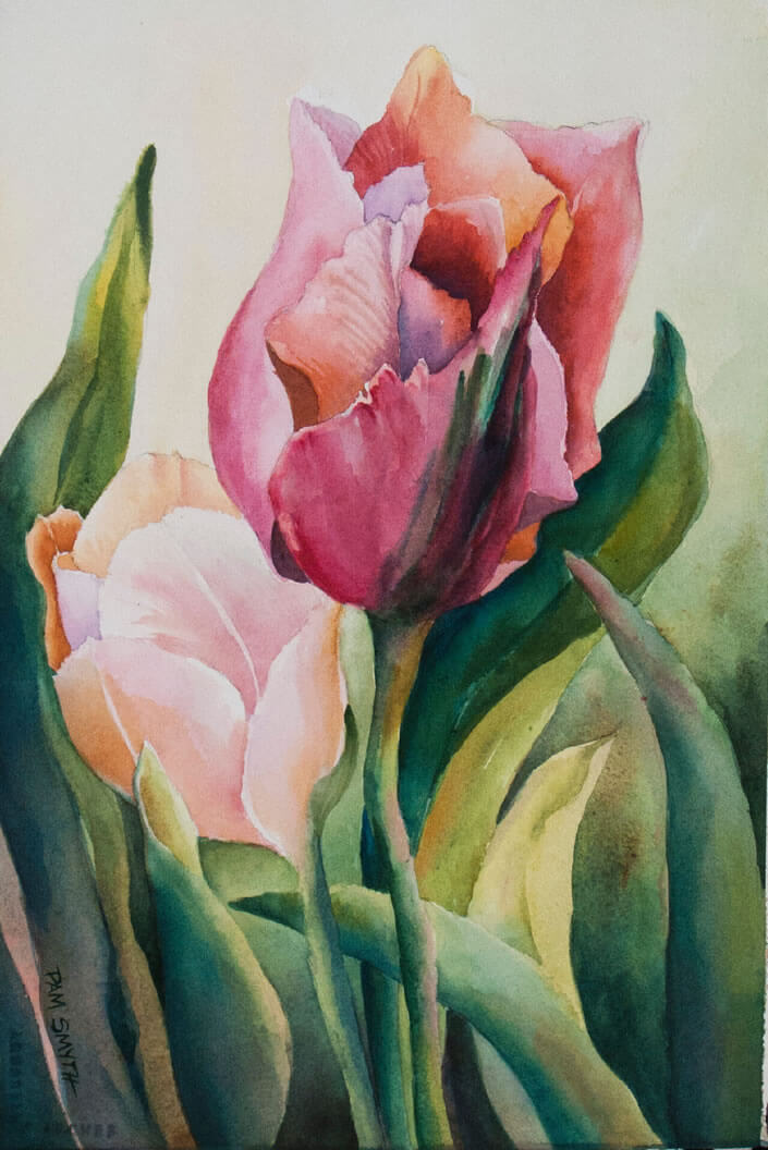 Watercolor Chicago Tulip II by Pam Smyth