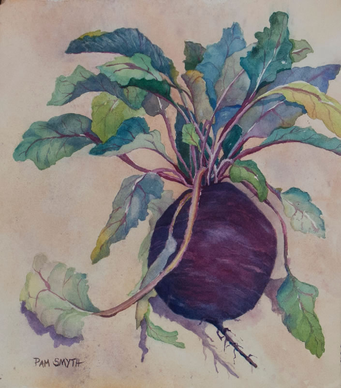 Watercolor Painting Home Grown by Pam Smyth