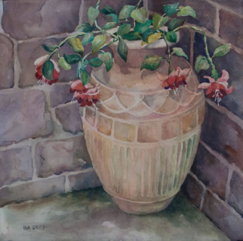 Watercolor Painting Lovely Corner by Pam Smyth